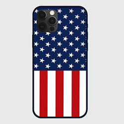 Чехол для iPhone 12 Pro Max Флаг США, цвет: 3D-черный