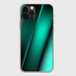 Чехол для iPhone 12 Pro Max Emerald lines, цвет: 3D-светло-розовый