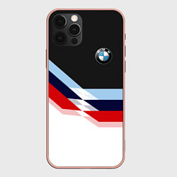 Чехол для iPhone 12 Pro Max BMW M SPORT, цвет: 3D-светло-розовый