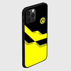 Чехол для iPhone 12 Pro Max BVB FC: Yellow style, цвет: 3D-черный — фото 2