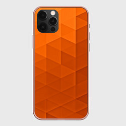 Чехол для iPhone 12 Pro Max Orange abstraction, цвет: 3D-светло-розовый