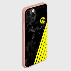 Чехол для iPhone 12 Pro Max FC Borussia Dortmund: Abstract, цвет: 3D-светло-розовый — фото 2