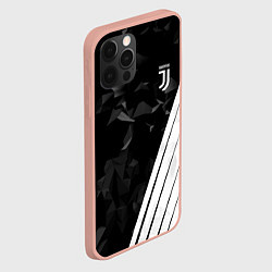 Чехол для iPhone 12 Pro Max FC Juventus: Abstract, цвет: 3D-светло-розовый — фото 2