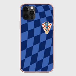 Чехол для iPhone 12 Pro Max Сборная Хорватии, цвет: 3D-светло-розовый