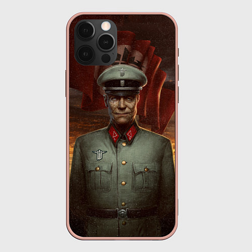 Чехол iPhone 12 Pro Max Wolfenstein: Wilhelm Strasse / 3D-Светло-розовый – фото 1
