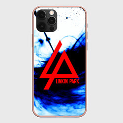 Чехол для iPhone 12 Pro Max Linkin Park blue smoke, цвет: 3D-светло-розовый