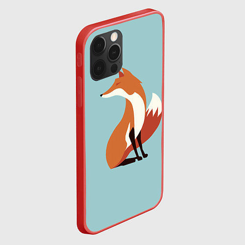 Чехол iPhone 12 Pro Max Minimal Fox / 3D-Красный – фото 2