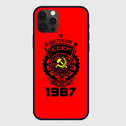 Чехол iPhone 12 Pro Max Сделано в СССР 1987 / 3D-Черный – фото 1