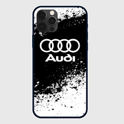 Чехол для iPhone 12 Pro Max Audi: Black Spray, цвет: 3D-черный