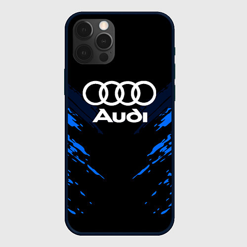 Чехол iPhone 12 Pro Max Audi: Blue Anger / 3D-Черный – фото 1