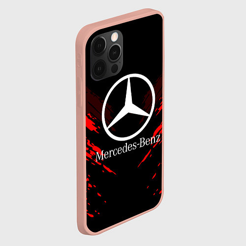 Чехол iPhone 12 Pro Max Mercedes-Benz: Red Anger / 3D-Светло-розовый – фото 2