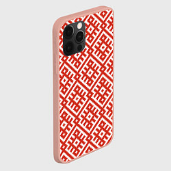 Чехол для iPhone 12 Pro Max Обережная вышивка, цвет: 3D-светло-розовый — фото 2