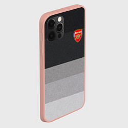 Чехол для iPhone 12 Pro Max ФК Арсенал: Серый стиль, цвет: 3D-светло-розовый — фото 2