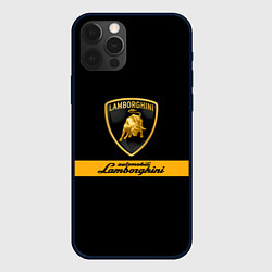 Чехол для iPhone 12 Pro Max Lamborghini Automobili, цвет: 3D-черный