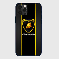 Чехол для iPhone 12 Pro Max Lamborghini Luxury, цвет: 3D-черный