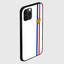 Чехол для iPhone 12 Pro Max Франция: лента с гербом, цвет: 3D-черный — фото 2