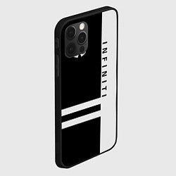 Чехол для iPhone 12 Pro Max Infiniti: B&W Lines, цвет: 3D-черный — фото 2