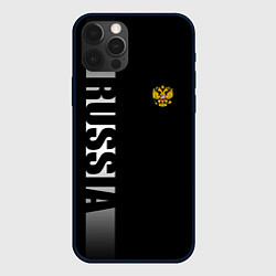 Чехол для iPhone 12 Pro Max Russia: Black Line, цвет: 3D-черный