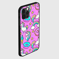Чехол для iPhone 12 Pro Max Сказочные единороги, цвет: 3D-черный — фото 2