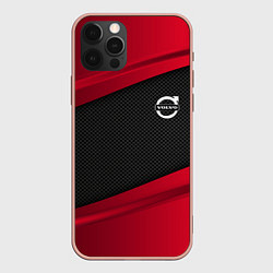 Чехол для iPhone 12 Pro Max Volvo: Red Sport, цвет: 3D-светло-розовый