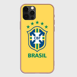 Чехол для iPhone 12 Pro Max Brazil Team, цвет: 3D-светло-розовый