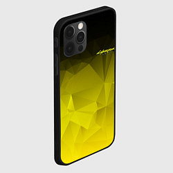 Чехол для iPhone 12 Pro Max Cyberpunk 2077: Yellow Poly, цвет: 3D-черный — фото 2