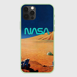 Чехол для iPhone 12 Pro Max NASA on Mars, цвет: 3D-салатовый