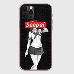 Чехол для iPhone 12 Pro Max Senpai: School Girl, цвет: 3D-серый