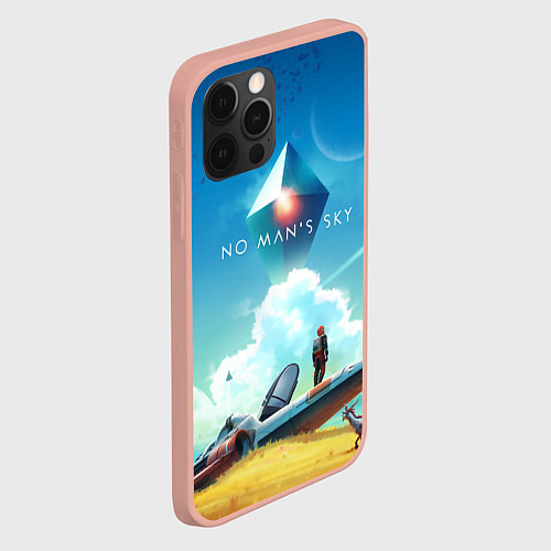 Чехол iPhone 12 Pro Max No Man’s Sky: Atlas Rises / 3D-Светло-розовый – фото 2