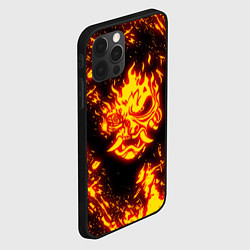 Чехол для iPhone 12 Pro Max Cyberpunk 2077: FIRE SAMURAI, цвет: 3D-черный — фото 2