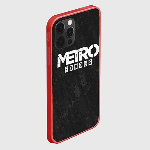 Чехол iPhone 12 Pro Max Metro Exodus: Space Grey / 3D-Красный – фото 2