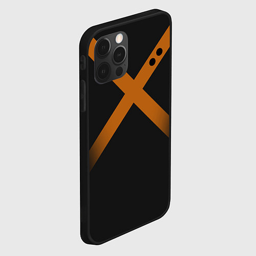 Чехол iPhone 12 Pro Max KATSUKI BAKUGOU полосы / 3D-Черный – фото 2