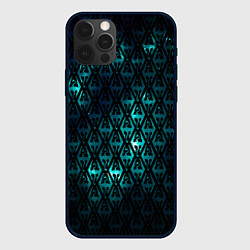 Чехол для iPhone 12 Pro Max TES: Blue Pattern, цвет: 3D-черный