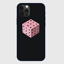 Чехол для iPhone 12 Pro Max Black Pink Cube, цвет: 3D-черный