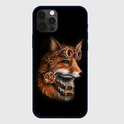 Чехол iPhone 12 Pro Max Королевский лис / 3D-Черный – фото 1