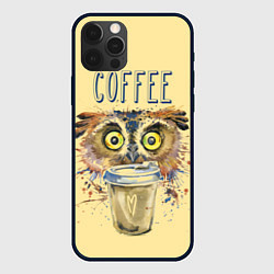 Чехол для iPhone 12 Pro Max Owls like coffee, цвет: 3D-черный