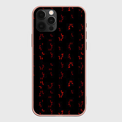 Чехол для iPhone 12 Pro Max Алфавит хищника, цвет: 3D-светло-розовый