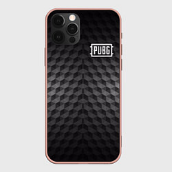 Чехол для iPhone 12 Pro Max PUBG: Carbon Style, цвет: 3D-светло-розовый