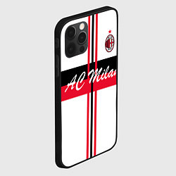 Чехол для iPhone 12 Pro Max AC Milan: White Form, цвет: 3D-черный — фото 2