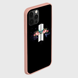 Чехол для iPhone 12 Pro Max BTS: Floral Minimalist, цвет: 3D-светло-розовый — фото 2