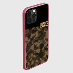 Чехол для iPhone 12 Pro Max USYK Camo, цвет: 3D-малиновый — фото 2