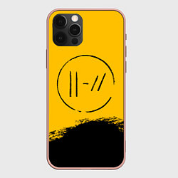 Чехол для iPhone 12 Pro Max 21 Pilots: Yellow Logo, цвет: 3D-светло-розовый