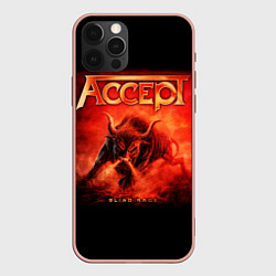 Чехол для iPhone 12 Pro Max Accept: Hell Bull, цвет: 3D-светло-розовый