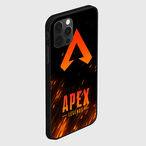 Чехол iPhone 12 Pro Max Apex Legends: Orange Flame / 3D-Черный – фото 2