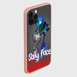 Чехол для iPhone 12 Pro Max Sally Face: Rock Star, цвет: 3D-светло-розовый — фото 2