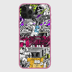 Чехол для iPhone 12 Pro Max Watch Dogs: Pattern, цвет: 3D-малиновый