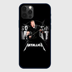 Чехол для iPhone 12 Pro Max Metallica black, цвет: 3D-черный