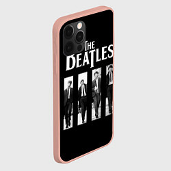 Чехол для iPhone 12 Pro Max The Beatles: Black Side, цвет: 3D-светло-розовый — фото 2