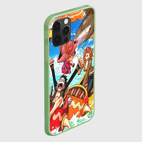 Чехол iPhone 12 Pro Max One Piece / 3D-Салатовый – фото 2