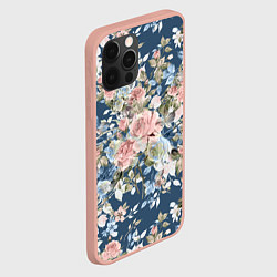 Чехол для iPhone 12 Pro Max Цветущие розы, цвет: 3D-светло-розовый — фото 2